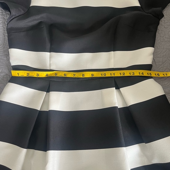 Ann Taylor Fit and Flare Black and White Dress Size 6 - Picture 5 of 9